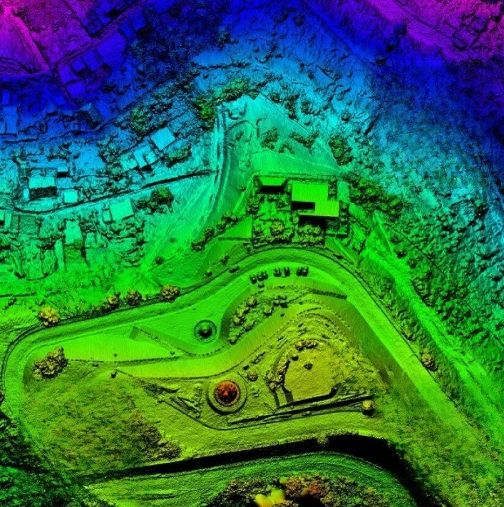 Modèle numérique d'élévation 3D issu d'un levé par drone